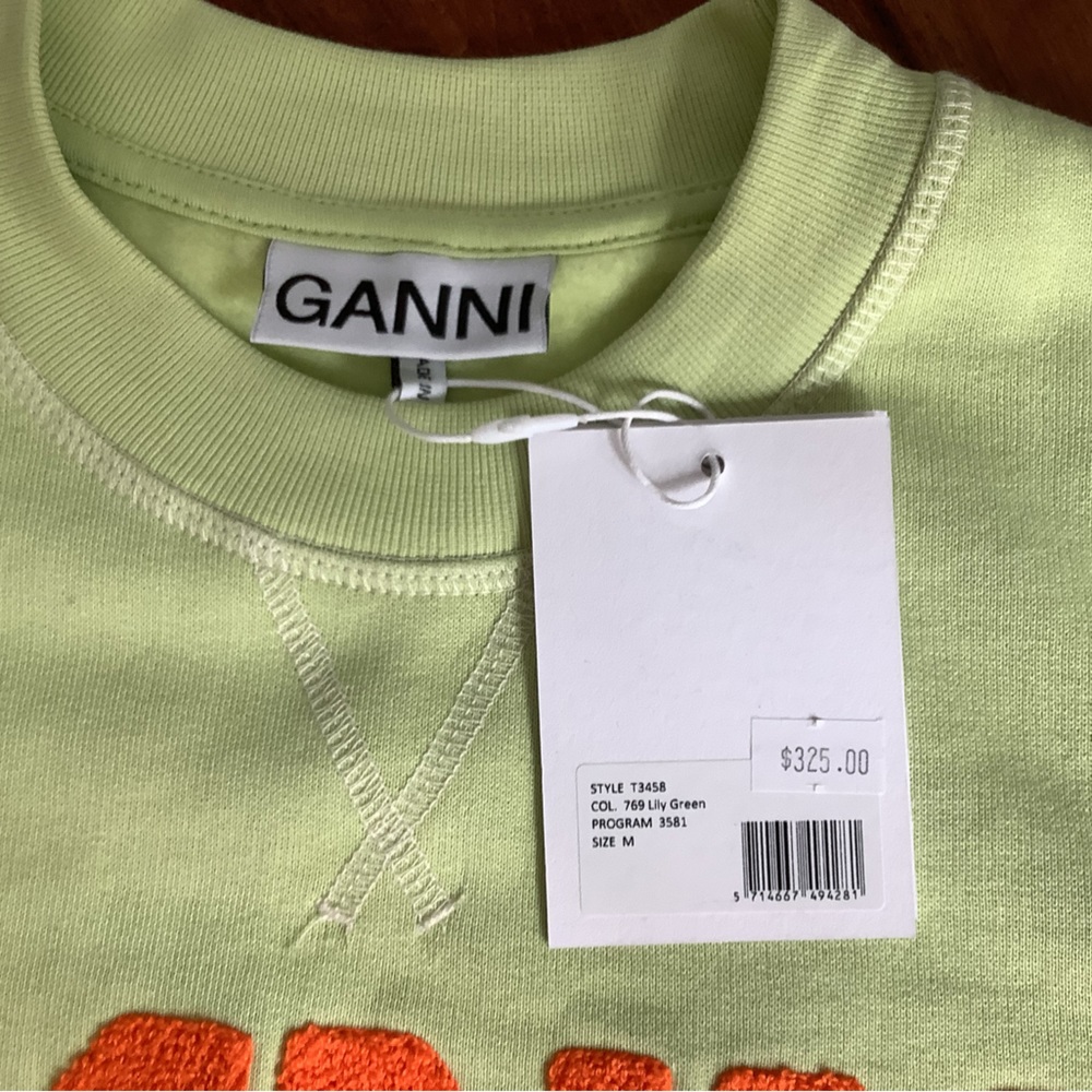 GANNI Organic Cotton Logo Sweatshirt - Picture 4 of 7